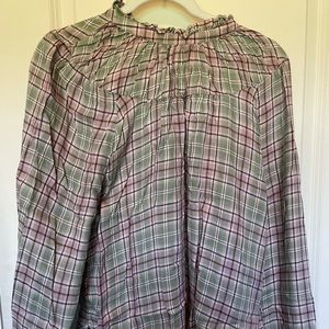 Ruffle neck blouse